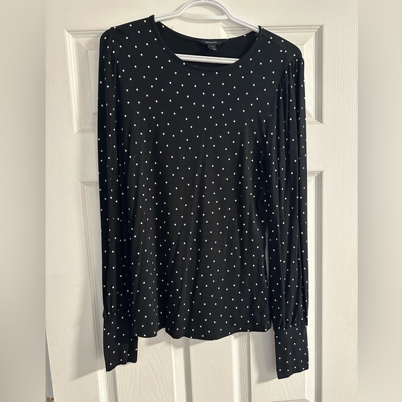 RW & Co Polka Dot long sleeved tee size medium - Picture 1 of 2